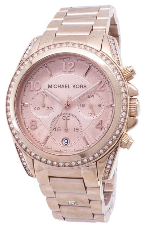 relógio michael kors mk5263 rose gold com cristais|Michael Kors Blair Chronograph Rose Dial Ladies Watch MK5263.